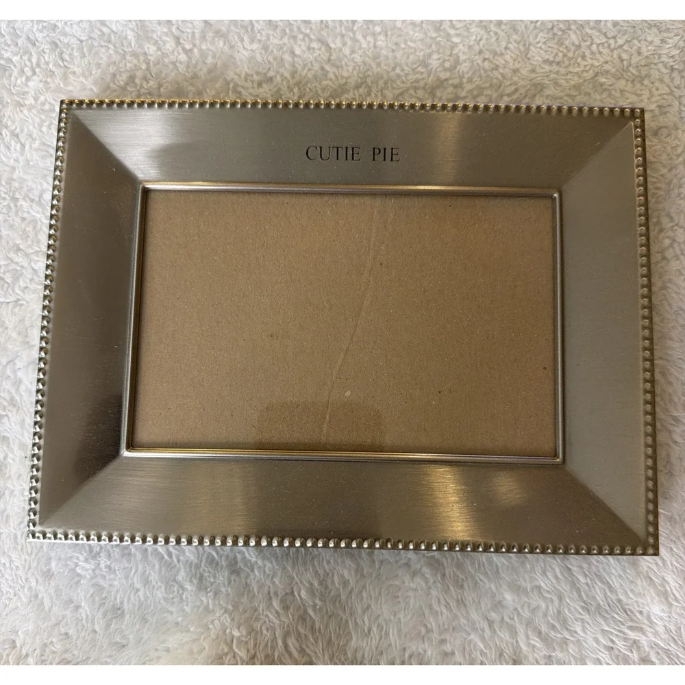 Photo Frame Malden International Design 4x6 Metal Silver Tone Vintage Cutie Pie